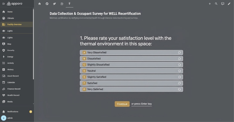 Data Collection for WELL Recertification