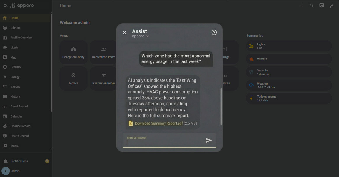 Natural Language Building Status Query